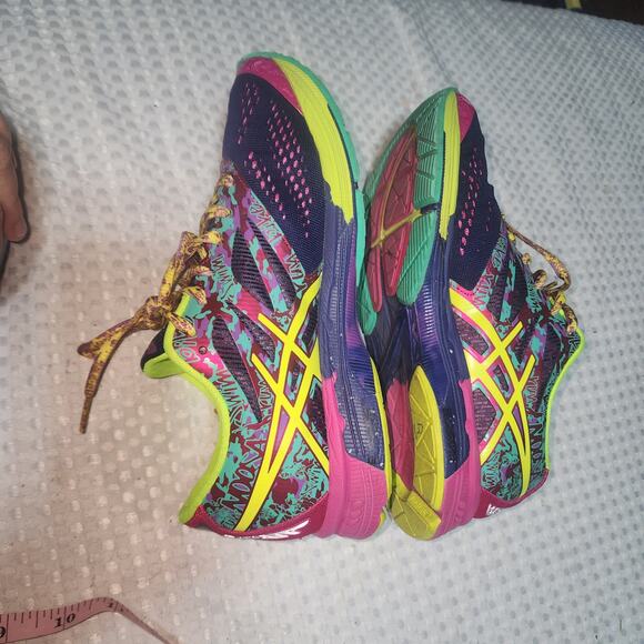 ASICS EUC WOMENS SZ 7.5 GEL NOOSA TRI 10 RAINBOW COLORS SNEAKER SHOES - Picture 7 of 11